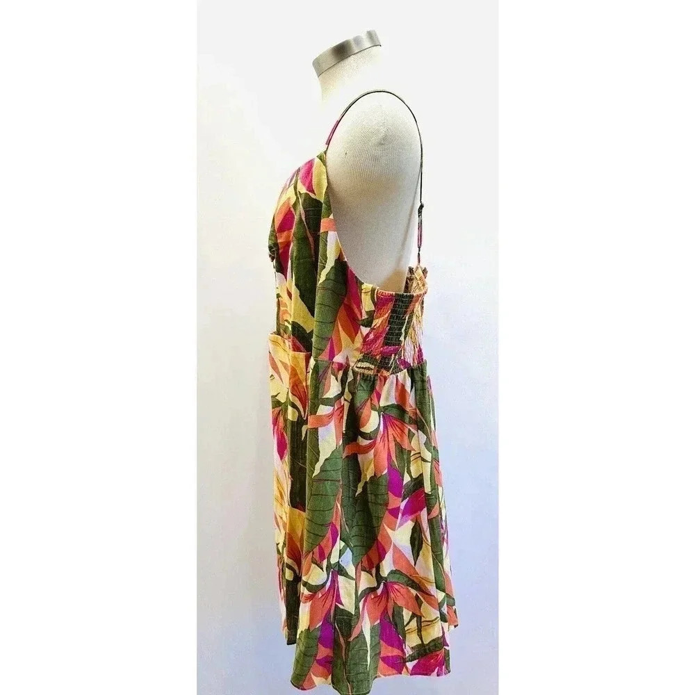 NWT REWIND Women Sleeveless Pullover V-Neck Smocked Back Keyhole Dress Size 2X - Picture 10 of 13